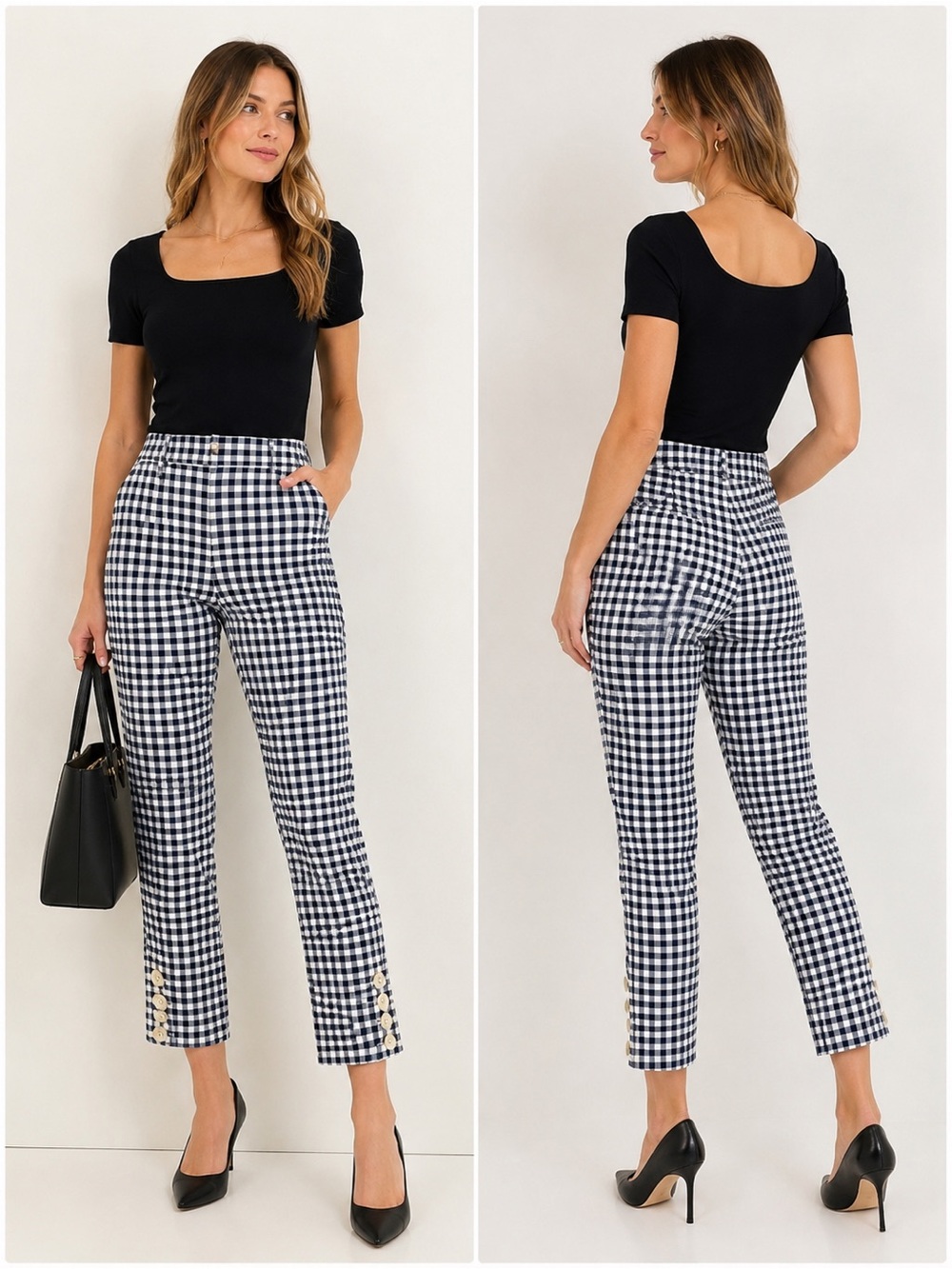 J.Crew Gingham Cropped Pants | Size 10 | New Without Tags 🖤🤍